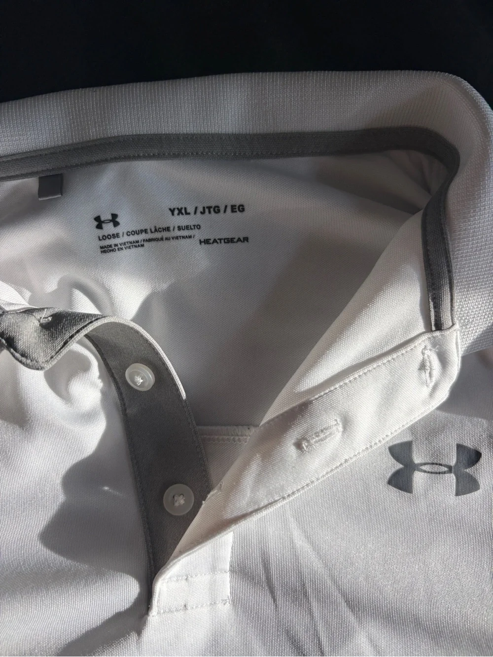 Under Armour White Short-Sleeve Polo Shirt